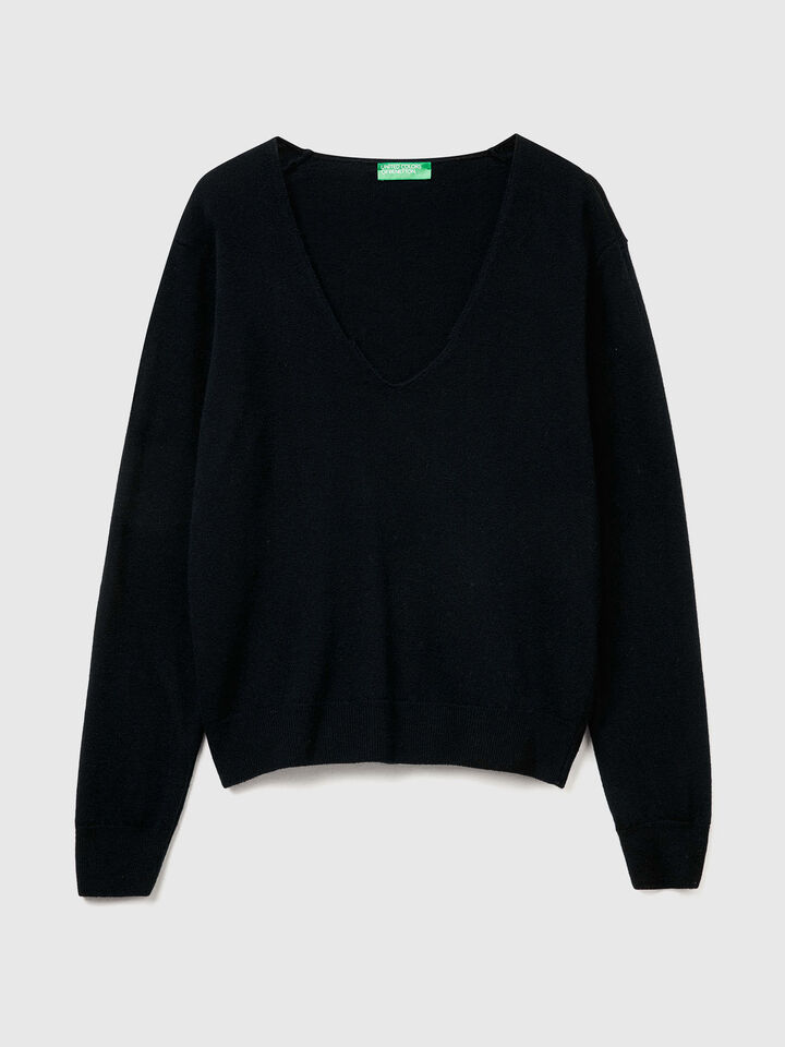 V NECK SWEATER L/S Women image number 4